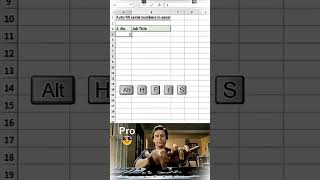 Auto fill serial numbers in excel using this shortcut! 💯 #excel #shortcut