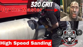 DIY polishing a badly oxidized/pitted fuel tank - high speed sanding
