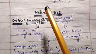 Critical Thinking in CSS Essay|| Lecture 9