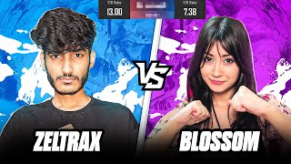1V1 WITH PRO 7KD GIRL STREAMER! 😳 | ZELTRAX VS BLOSSOM PLAYS