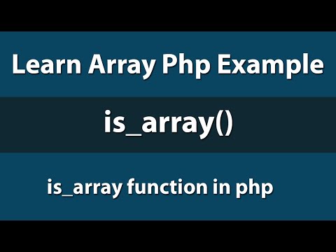 is_array in PHP Function With Example Tutorial Hindi / Urdu
