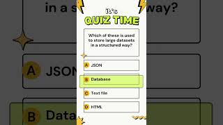 Where Do Big Datasets Live? Find Out What Stores Structured Data! 🗃️📊#datastorage #dbmsquiz #shorts