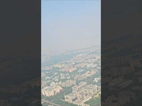 Delhi view from Airplane ✈️ #delhiairport #travel #aerocitydelhi #airview