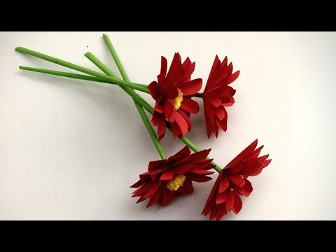 அழகான காகித மலர் செய்யும் முறை - How to Make Beautiful Paper Flower - Origami Tamil - Craft Tamil