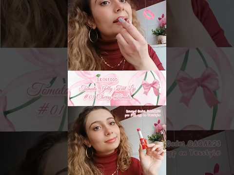 🍒 SKINFOOD Tomato Jelly Tint Lip ~ Yesstyle Makeup Unboxing #YSCherryBomb 🍒