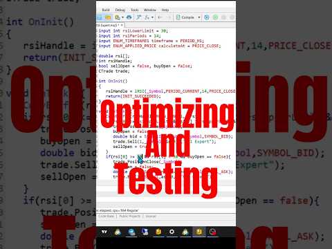 RSI EA (optimizing variables) MT5 Bot MQL5 Tutorial #algotrading #tradingbot #stockmarket #finance