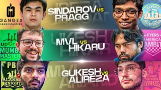 Firouzja vs Gukesh, Hikaru vs MVL, Pragg vs Sindarov |  Day 2 Tech Mahindra Global Chess League 2025