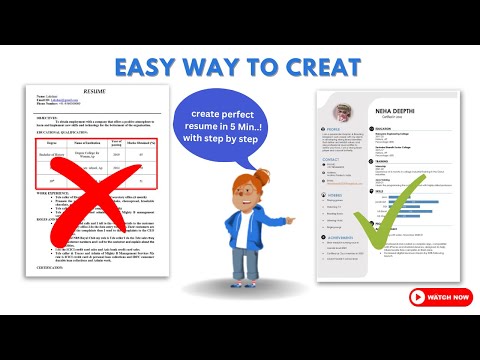 Create Perfect Resume in just 5 Mins || Freshers Resume || Technologies of Resume