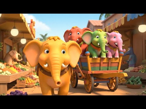 Ek Mota Hathi Jhoom Ke Chala 🐘 A big elephant | Hindi Nursery Rhymes | Kids Songs | WiggleToons H...