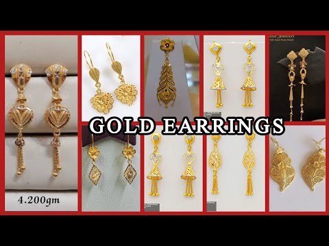daily wear gold earrings designs 2025 || New model gold earrings