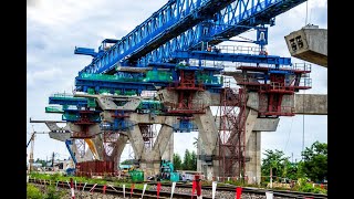 Precast bridge construction method 🏗️ @kiera​