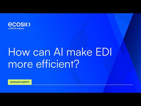 How can AI make EDI more efficient?