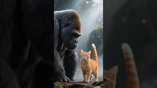 Leap of Friendship: The Gorilla and the Orange Cat CinematicAdventure #EpicFriendship #GorillaAndCat
